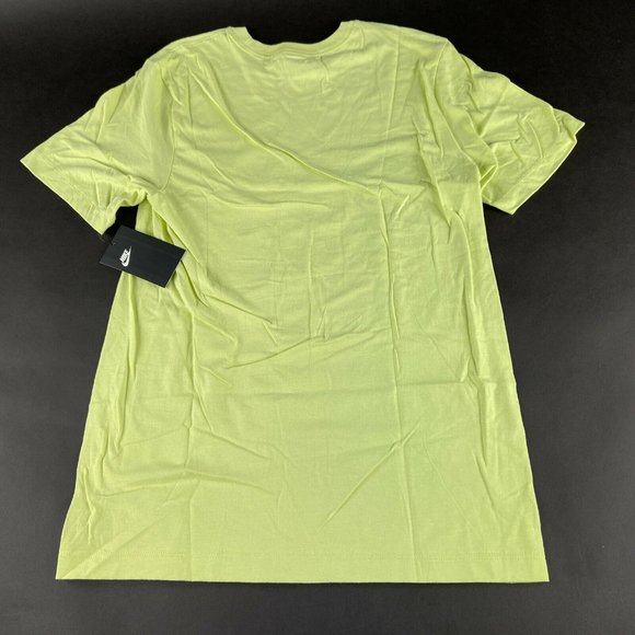 Nike Men's Just Do It Big Logo Lime Green White T-Shirt AT2745-352 Size Small - Picture 2 of 3